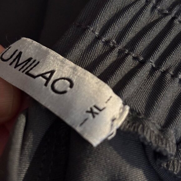 Liumilac Ankle Tie Jogger Dress Pants Womens Size XL Gray High Waist Belted - Picture 15 of 15